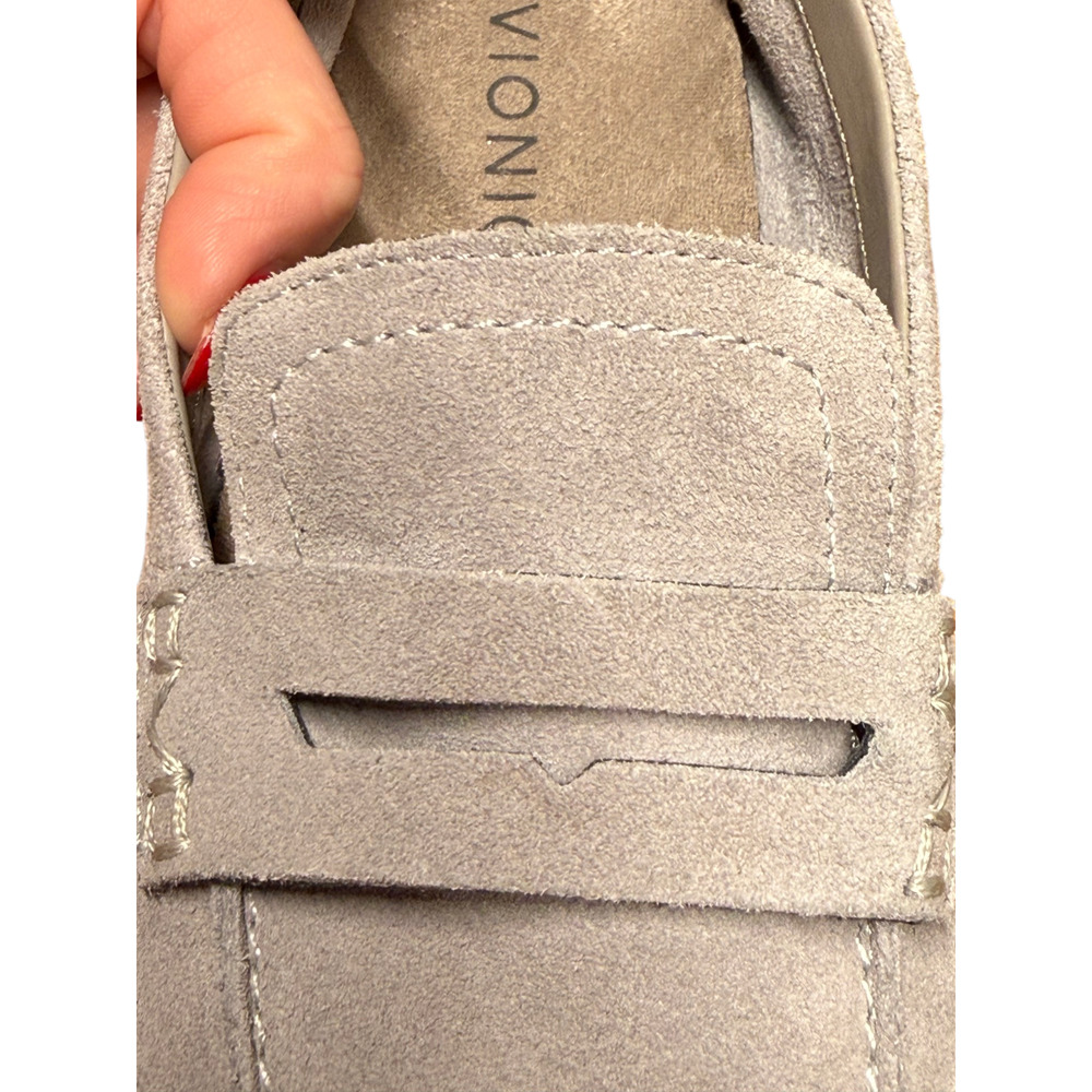 VIONIC Uptown Loafers Size 7.5 Grey Suede Lug Sole Slip On Orthotic Arch Support - Picture 13 of 14